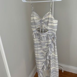 Blue patterned dress